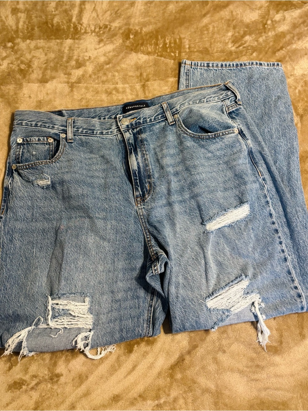 Aeropostale Light Blue High Rise Distressed Women's Jeans - Picture 2 of 2